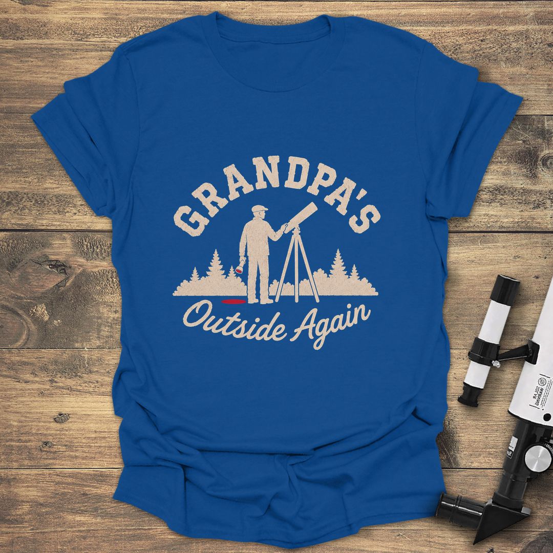 Grandpa's Outside Again - Royal t-shirt