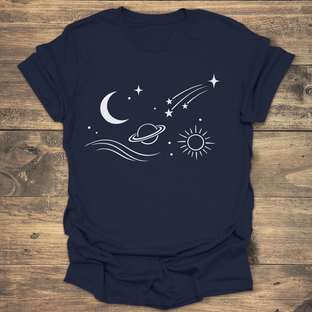 Celestial Tide - Navy T-Shirt