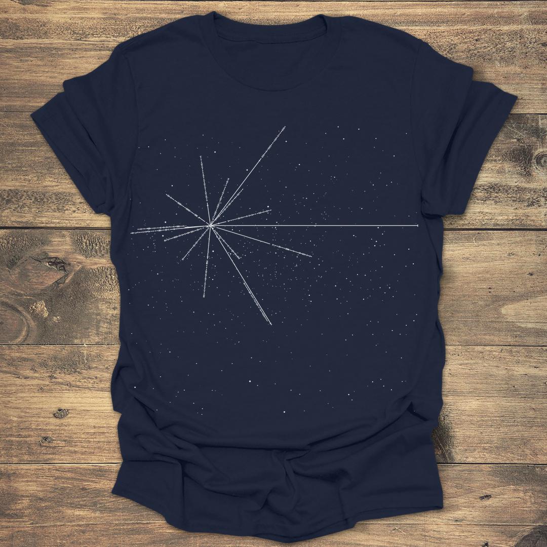 Pulsar Map Starfield - Navy T-Shirt