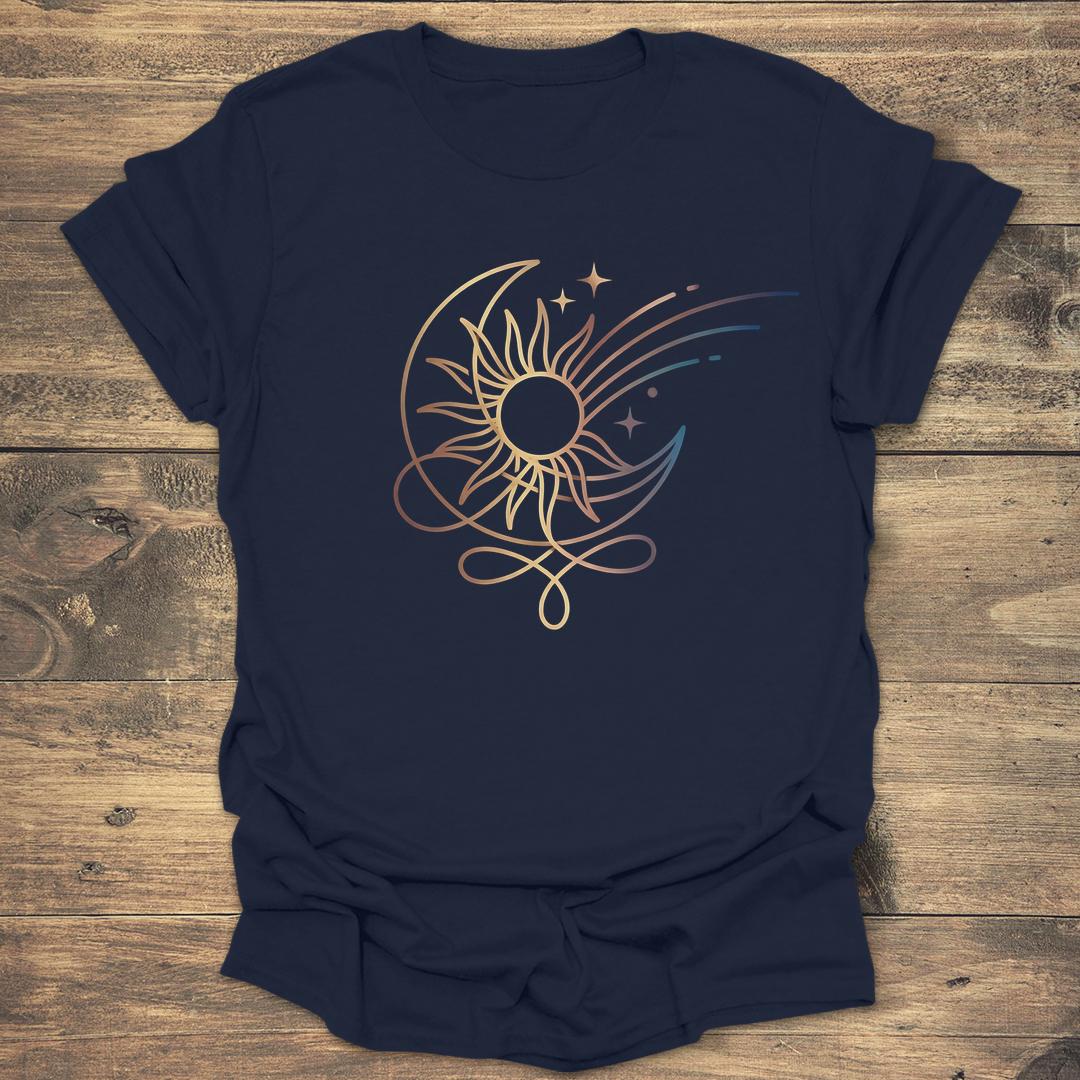 Gradient Solar Flare - Navy T-Shirt