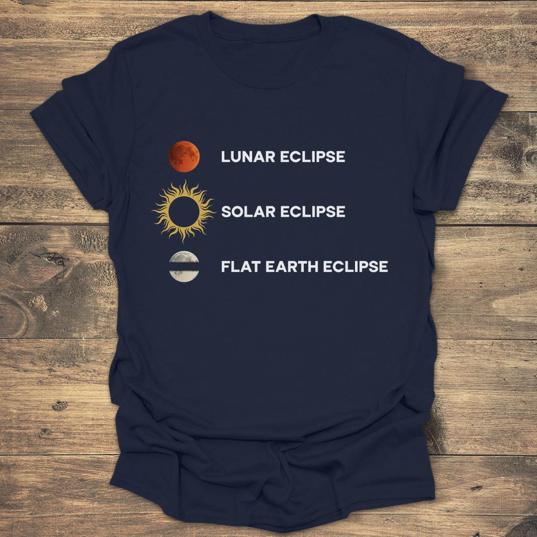 Flat Earth Eclipse - Navy T-Shirt