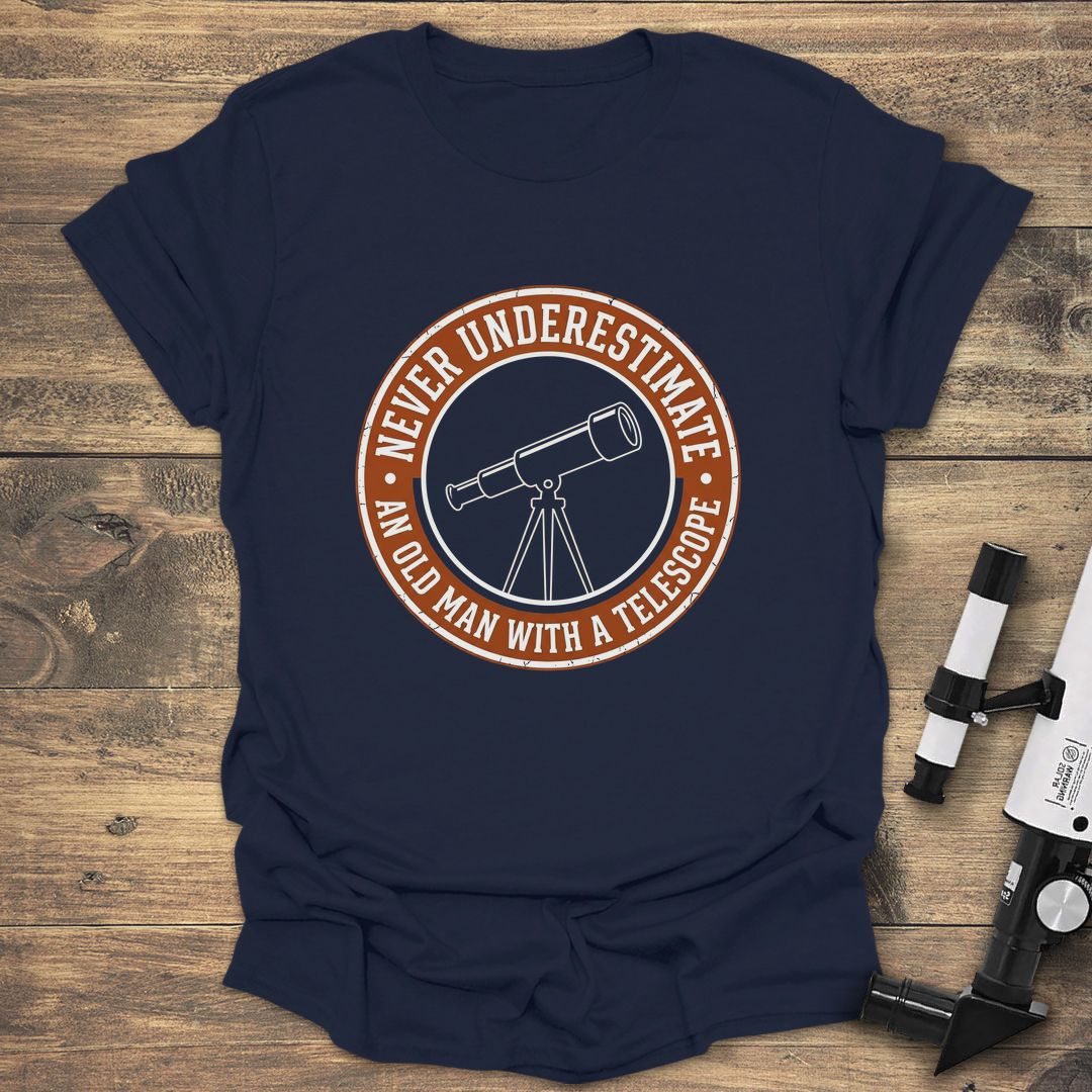 Never Underestimate An Old Man - Navy T-Shirt