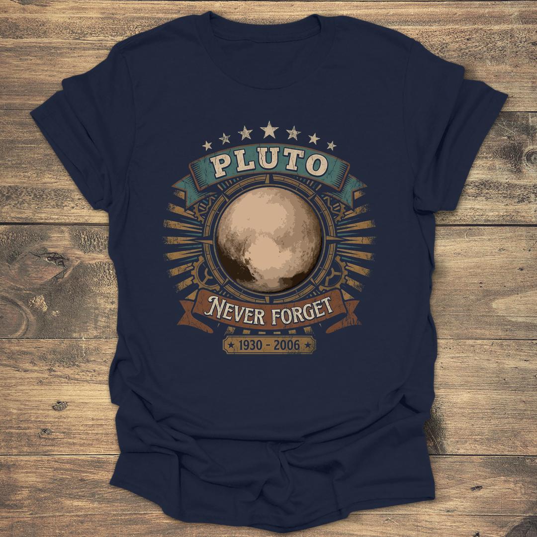 Pluto Never Forget Vintage - Navy T-Shirt