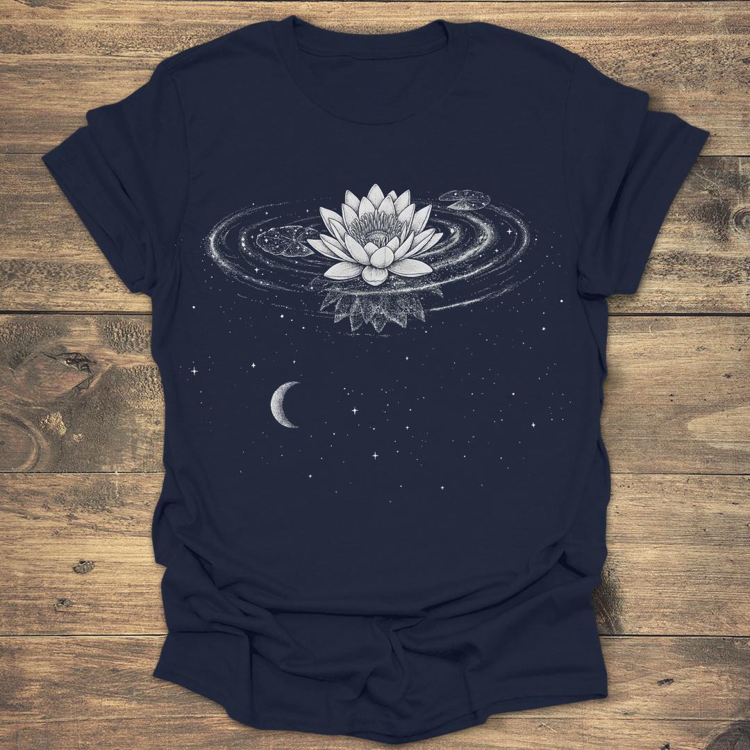 Celestial Lotus Pond - Navy T-Shirt