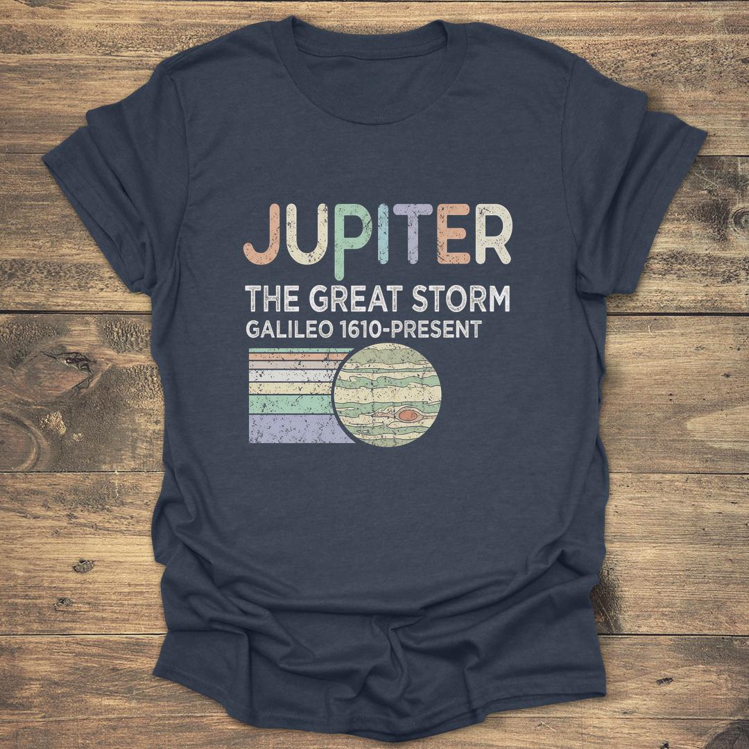 Jupiter The Great Storm - Heather Navy T-Shirt