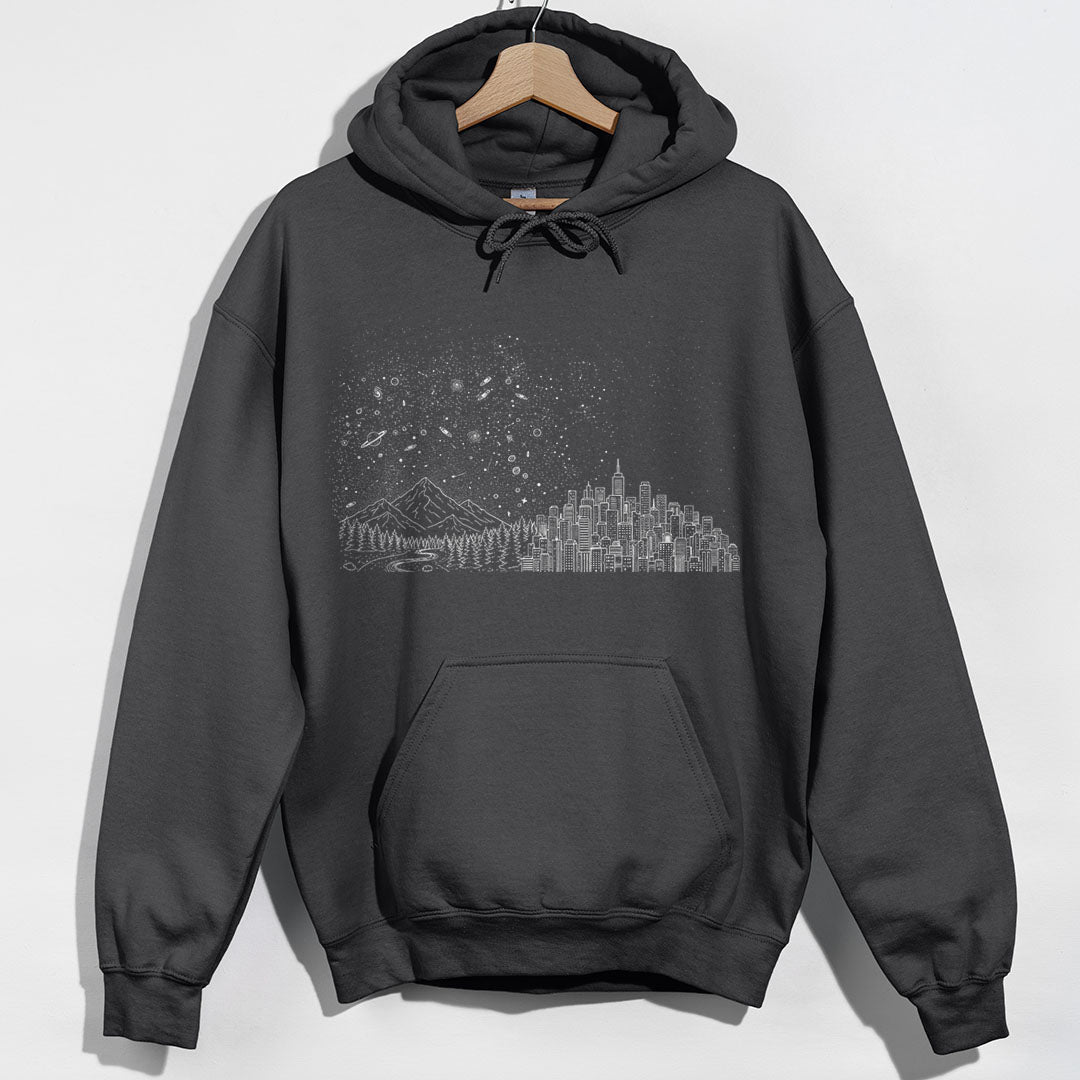 Bortle Scale Line Art Hoodie - Charcoal Hoodie