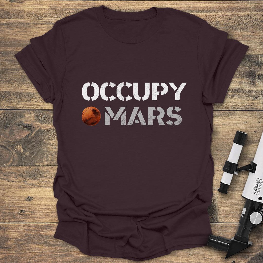 Occupy Mars T-Shirt | Space Exploration Tee for Future Colonists