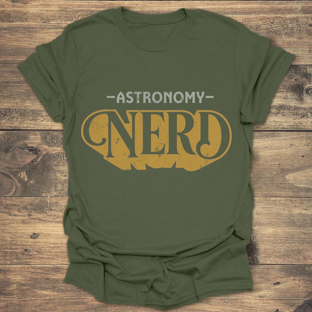 Astronomy Nerd Vintage - Military Green T-Shirt