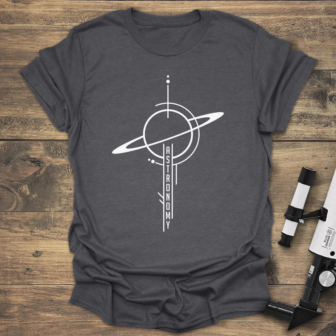 Minimalist Astronomy Tee | Geometric Planet