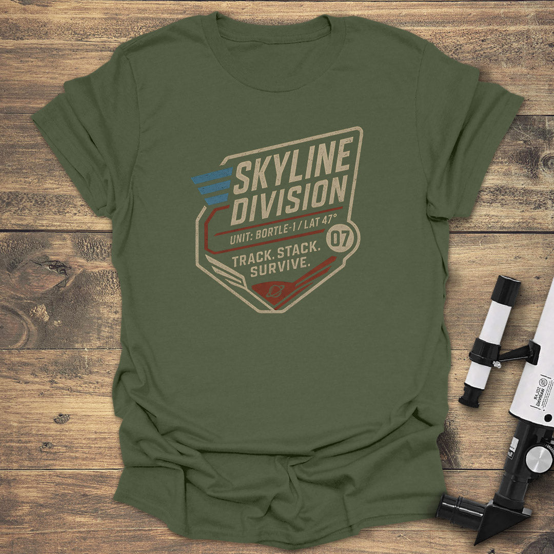 Skyline Division Bortle-1 - Military Green T-Shirt