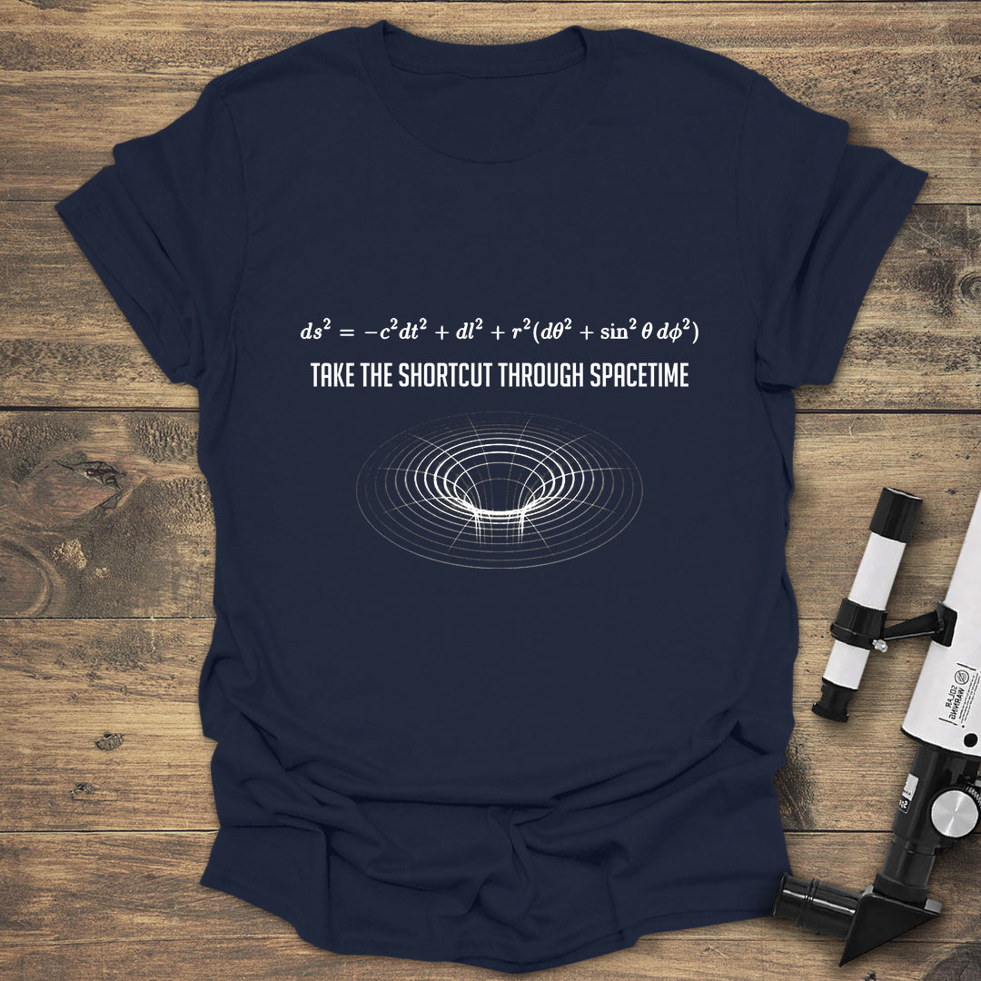 Spacetime Wormhole Tee | Physics Equation