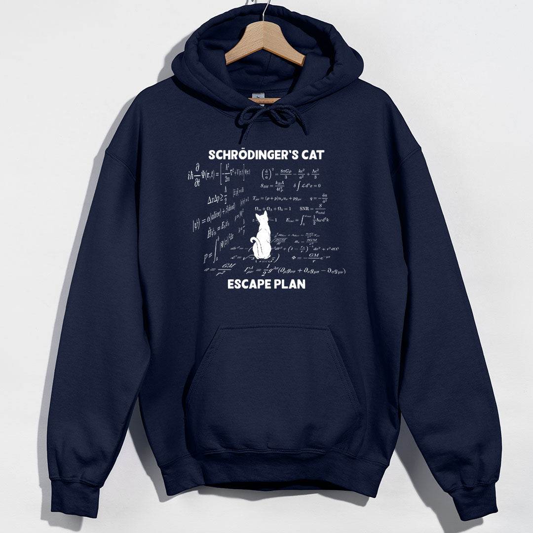 Schrödinger's Cat Escape Plan Hoodie - Navy Hoodie