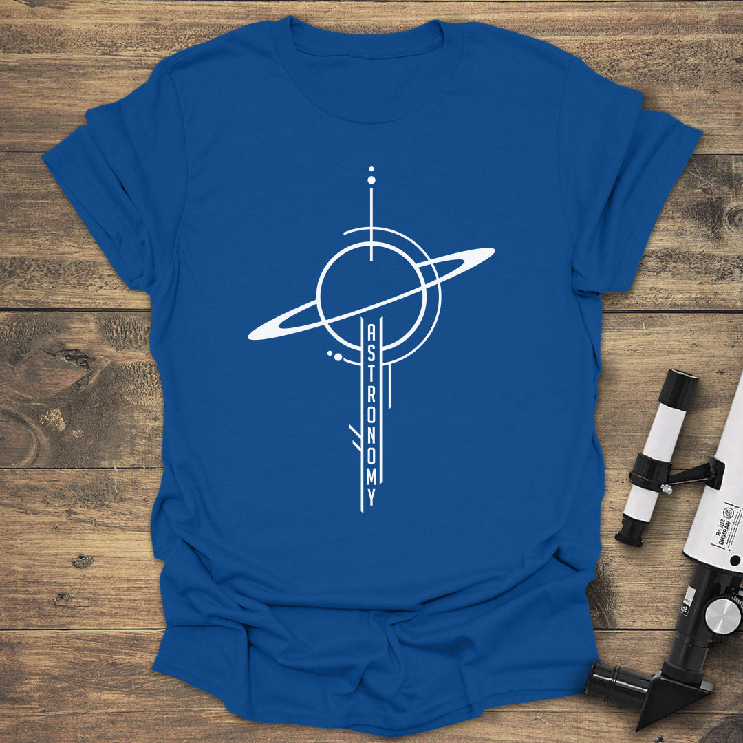 Minimalist Astronomy Tee | Geometric Planet