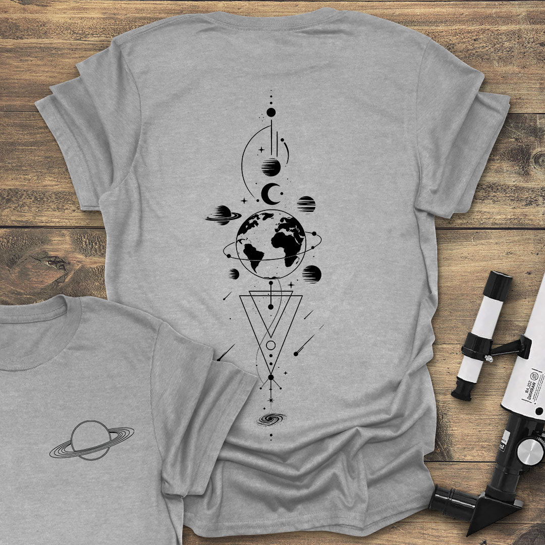 Geometric Earth Back Print