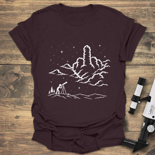 Cloudy Night Rude Awakening - Dark Chocolate t-shirt