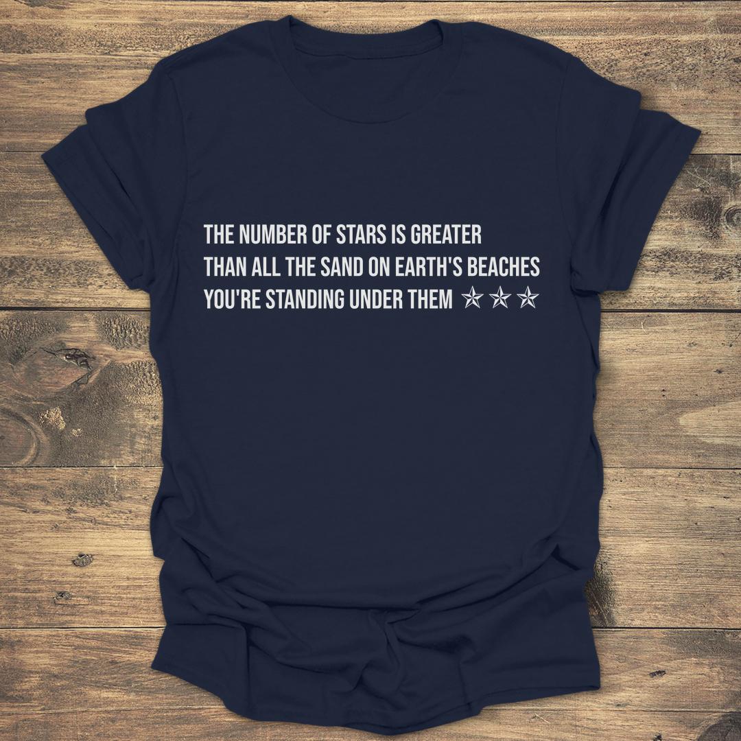 Number of Stars Greater Than - Navy T-Shirt