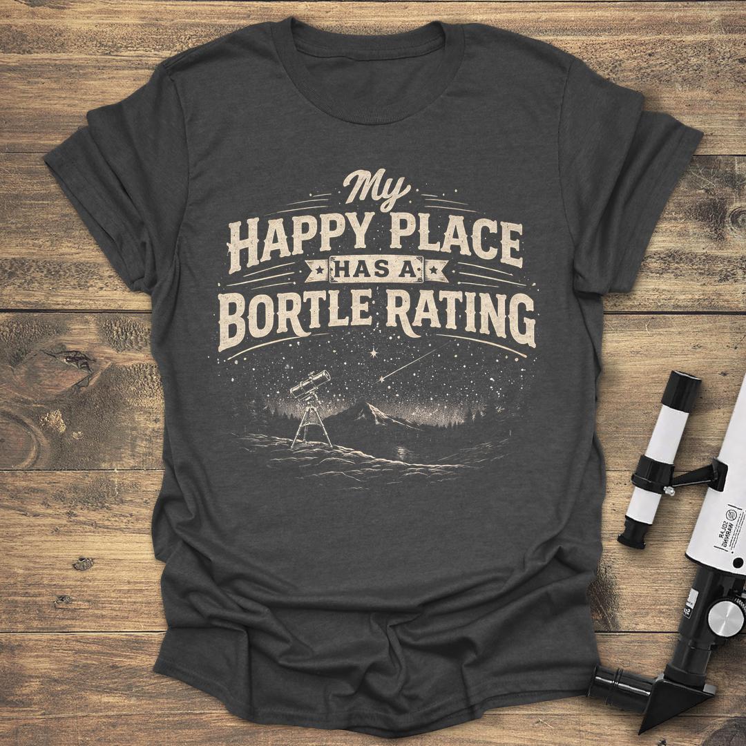 My Happy Place Has A Bortle Rating - Dark heather T-Shirt