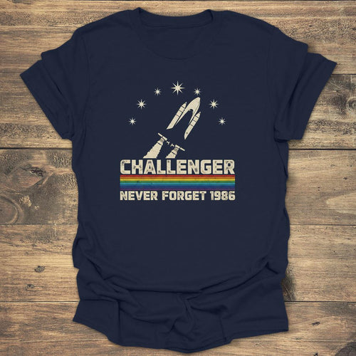 Challenger Never Forget 1986 - Navy T-Shirt