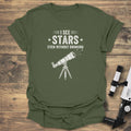 I See Stars Even Without - Military Green T-Shirt