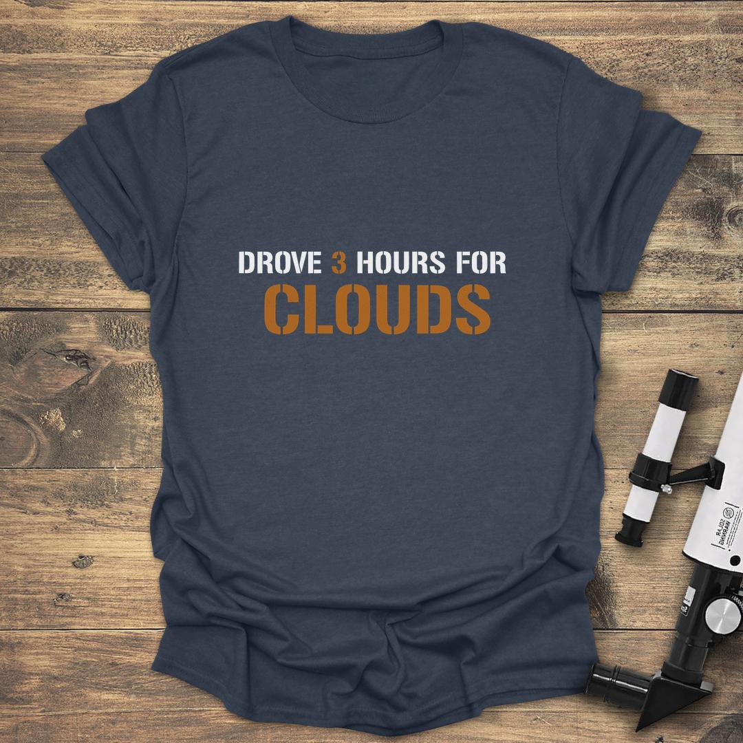 3 Hours For Clouds - Heather Navy T-Shirt