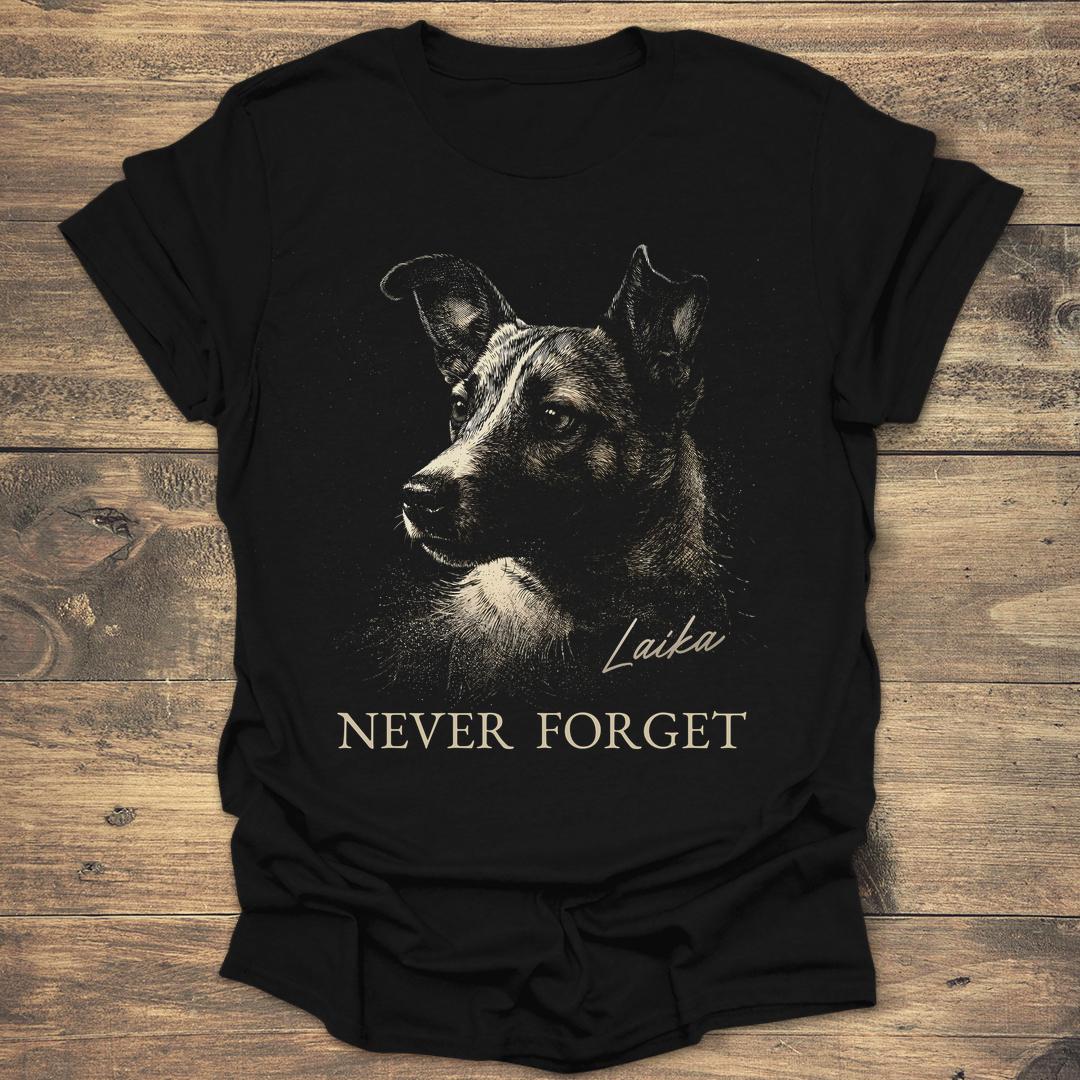 Laika Never Forget - Black T-Shirt