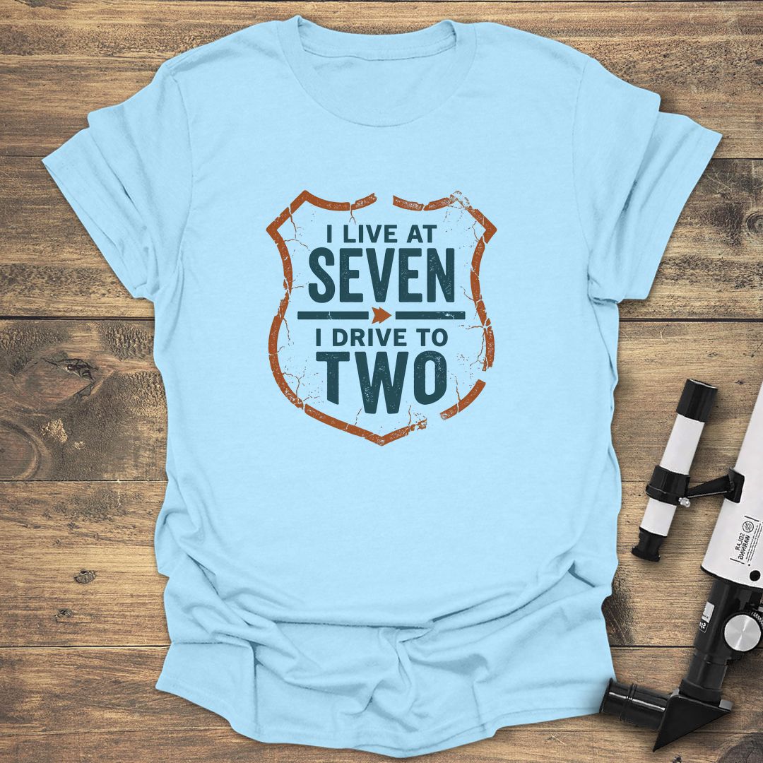 Live At Seven Drive To Bortle Two - Light Blue t-shirt