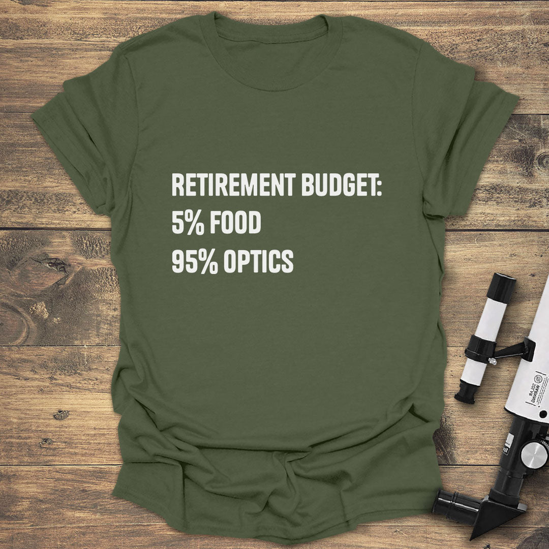 Retirement Budget - Military Green T-Shirt