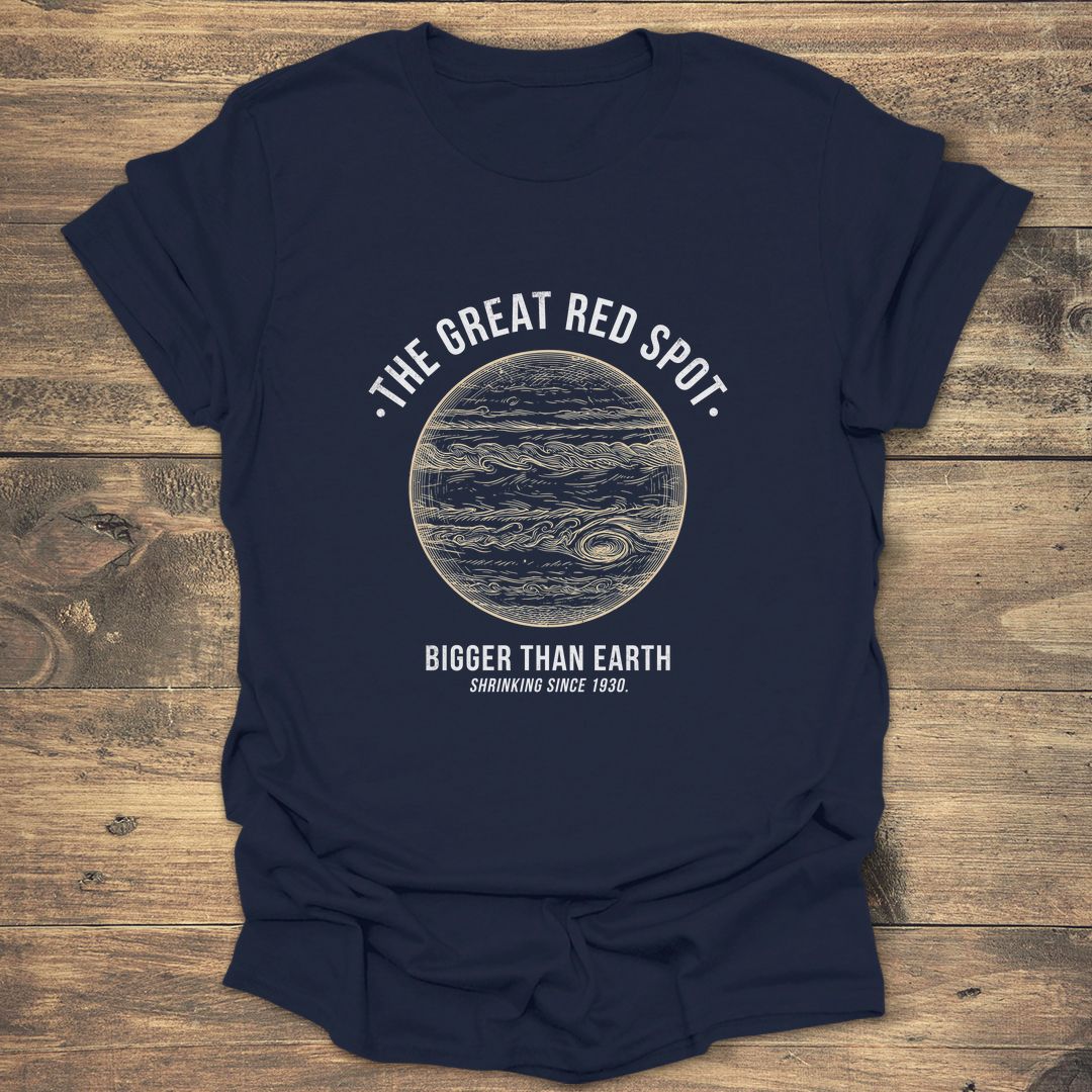 The Great Red Spot Jupiter Vintage - Navy T-Shirt