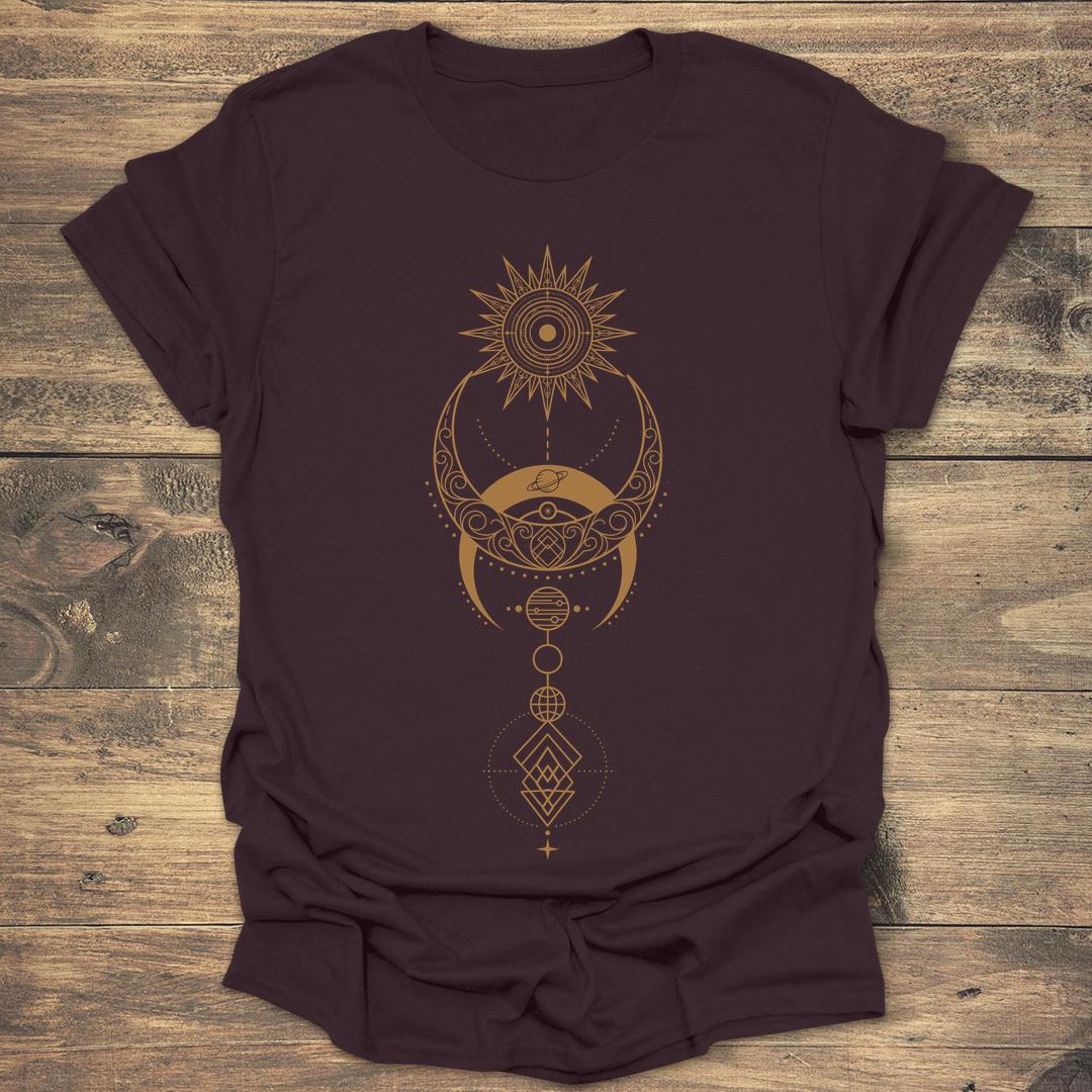 Duo Crescent Moon Flow - Dark Chocolate T-Shirt