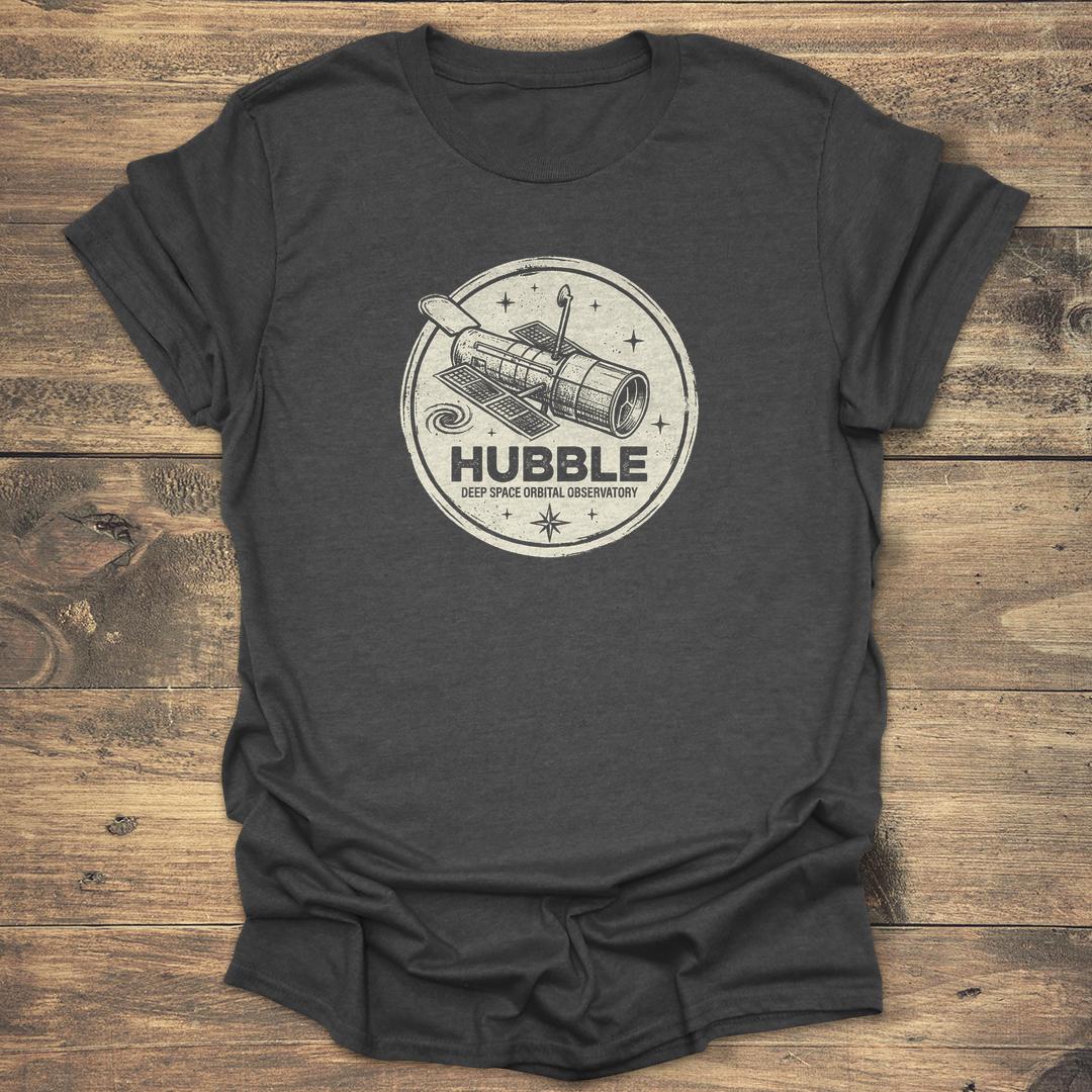 Hubble Orbital Observatory Patch - Dark heather T-Shirt
