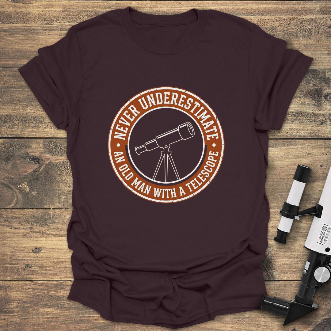 Never Underestimate An Old Man - Dark Chocolate T-Shirt