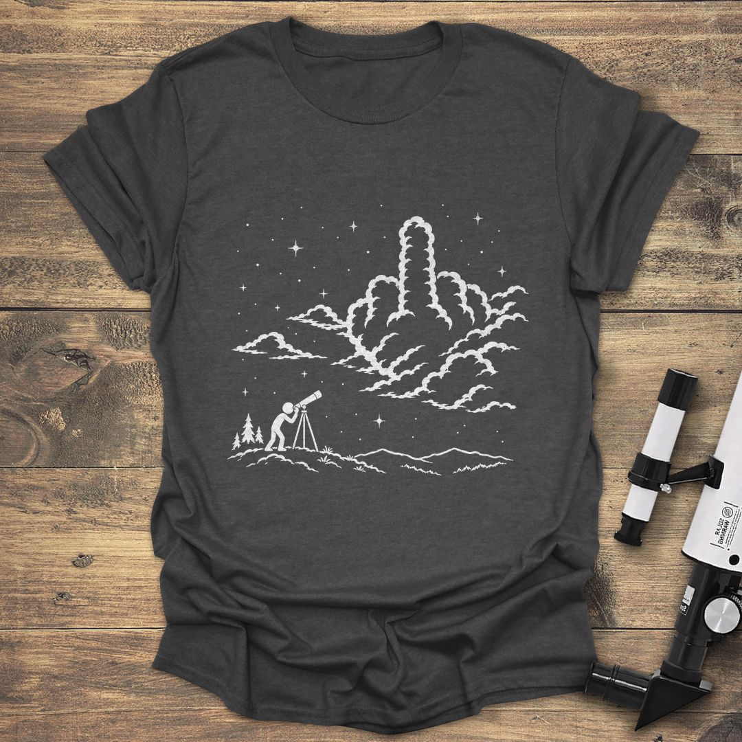 Cloudy Night Rude Awakening - Dark Heather t-shirt