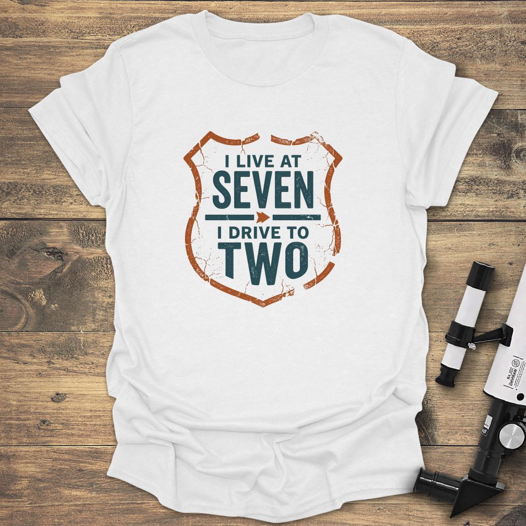 Live At Seven Drive To Bortle Two - White t-shirt
