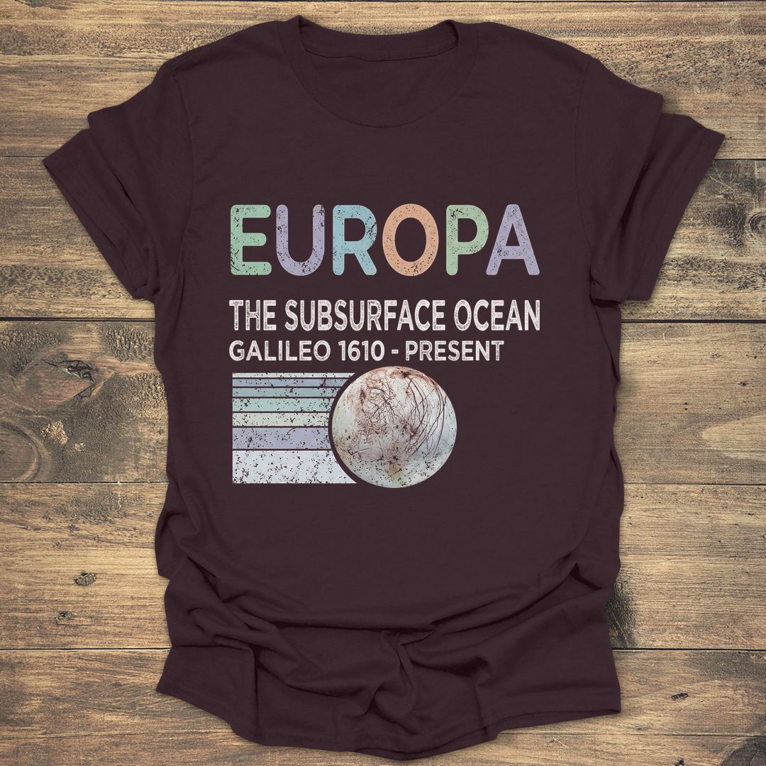 Europa Subsurface Ocean - Dark Chocolate T-Shirt