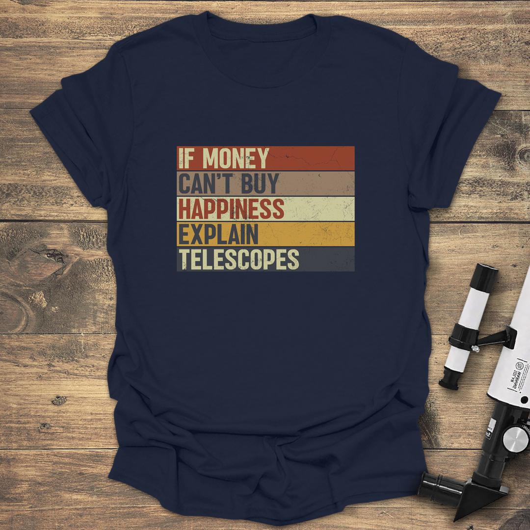 Money Cant Buy Happiness - Navy T-Shirt