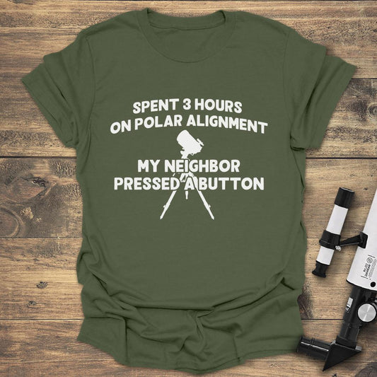 Polar Alignment vs Smart Telescope - Military Green T-Shirt