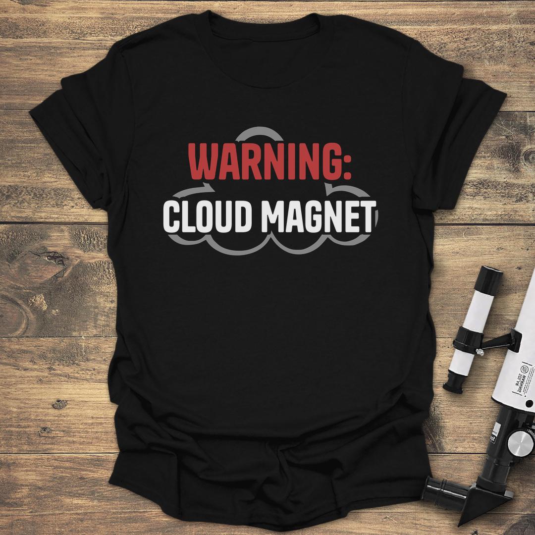 Warning Cloud Magnet - Black T-Shirt