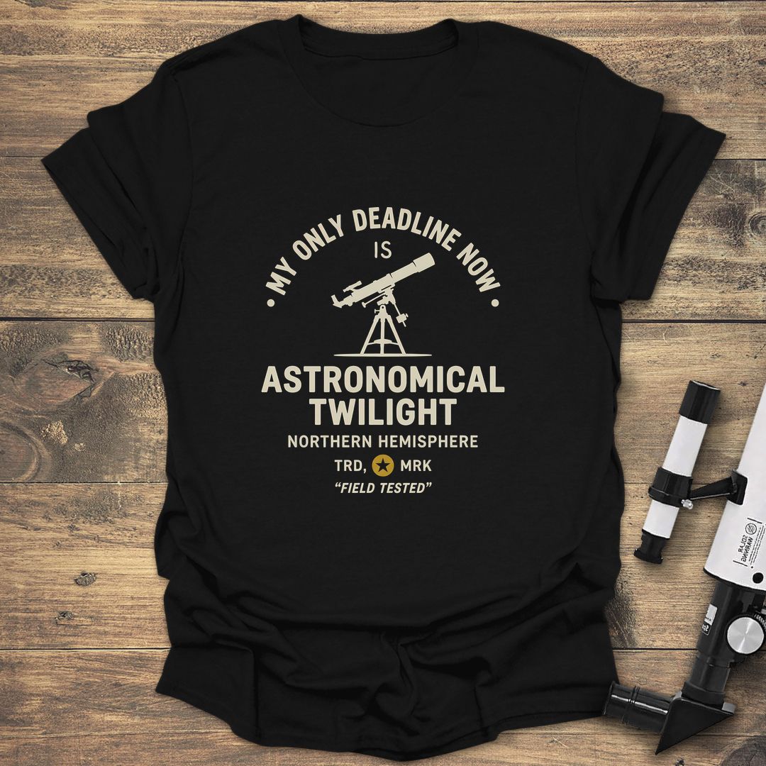 My Only Deadline Astronomical Twilight - Black t-shirt