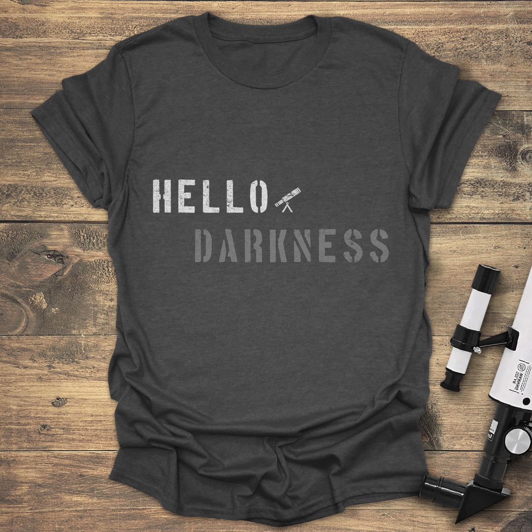 Hello Darkness Telescope - Dark Heather t-shirt