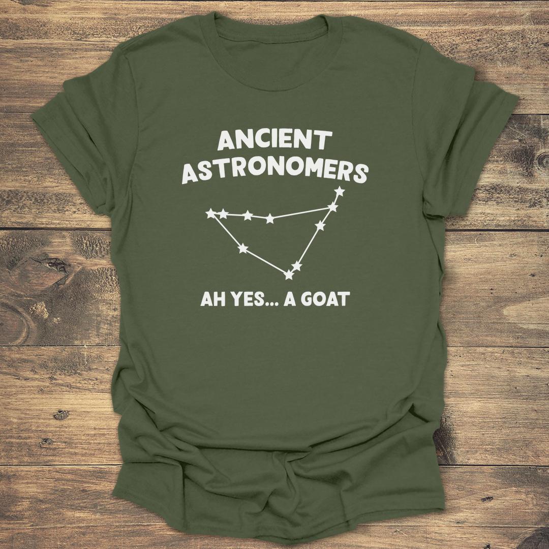 Ancient Astronomers Goat - Military Green T-Shirt