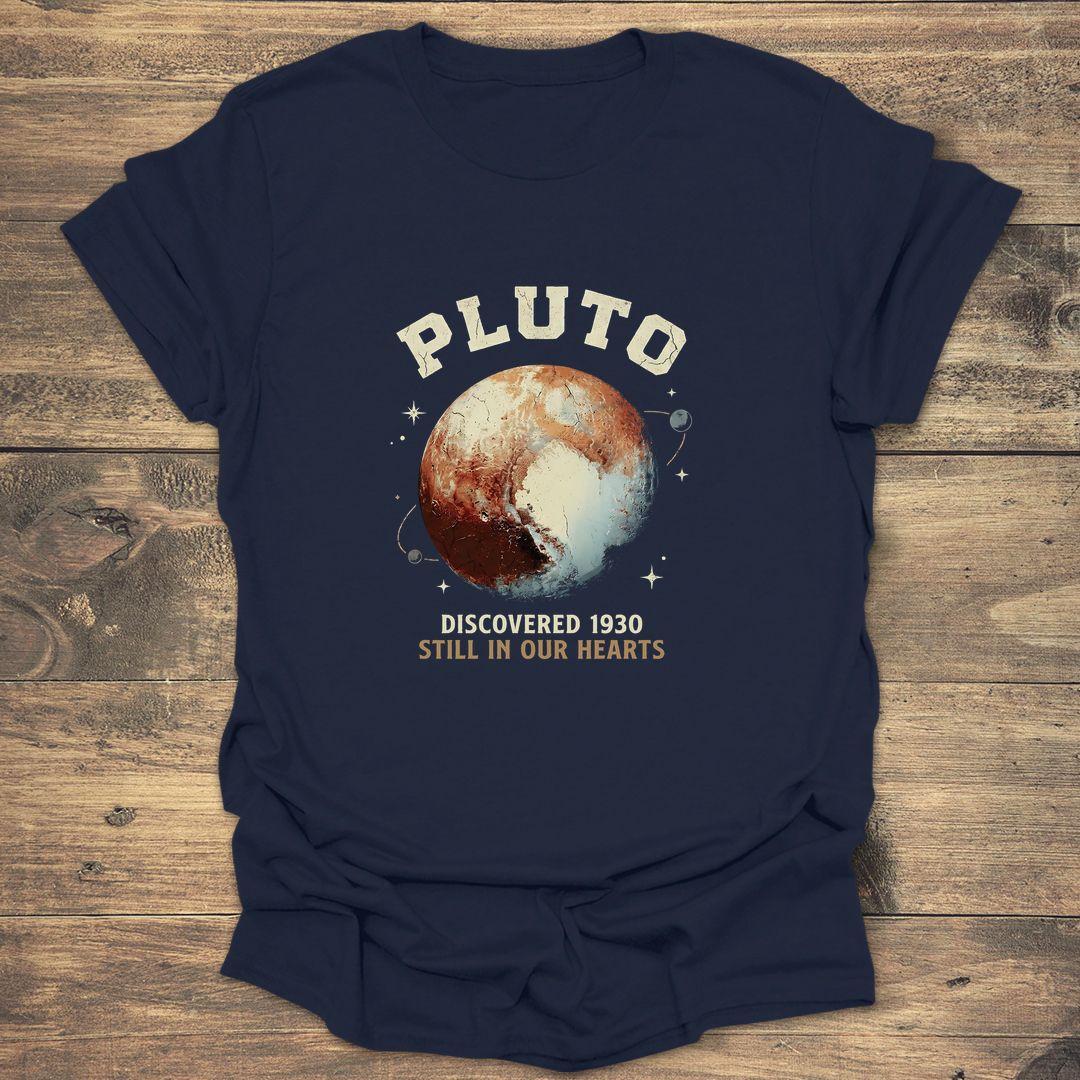 Pluto Still In Our Hearts - Navy T-Shirt
