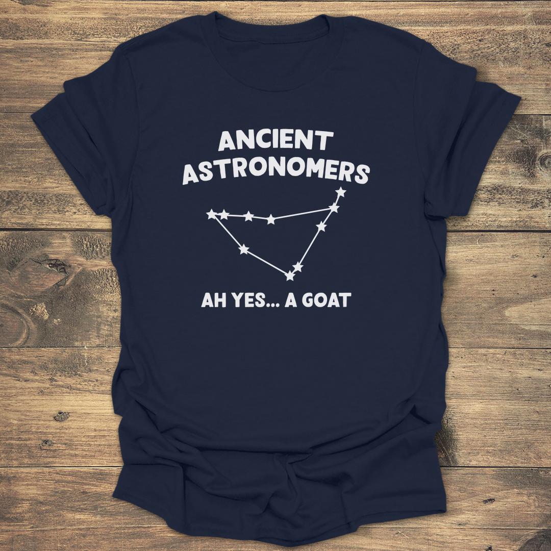 Ancient Astronomers Goat - Navy T-Shirt