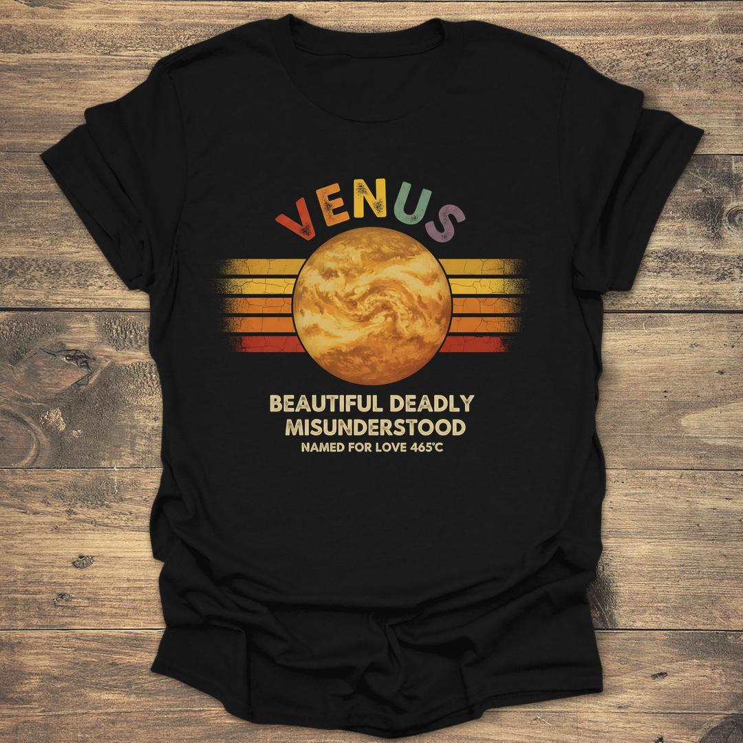 Venus Beautiful Deadly Misunderstood - Black T-Shirt