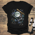 Telescopes Under the Moon - Black t-shirt