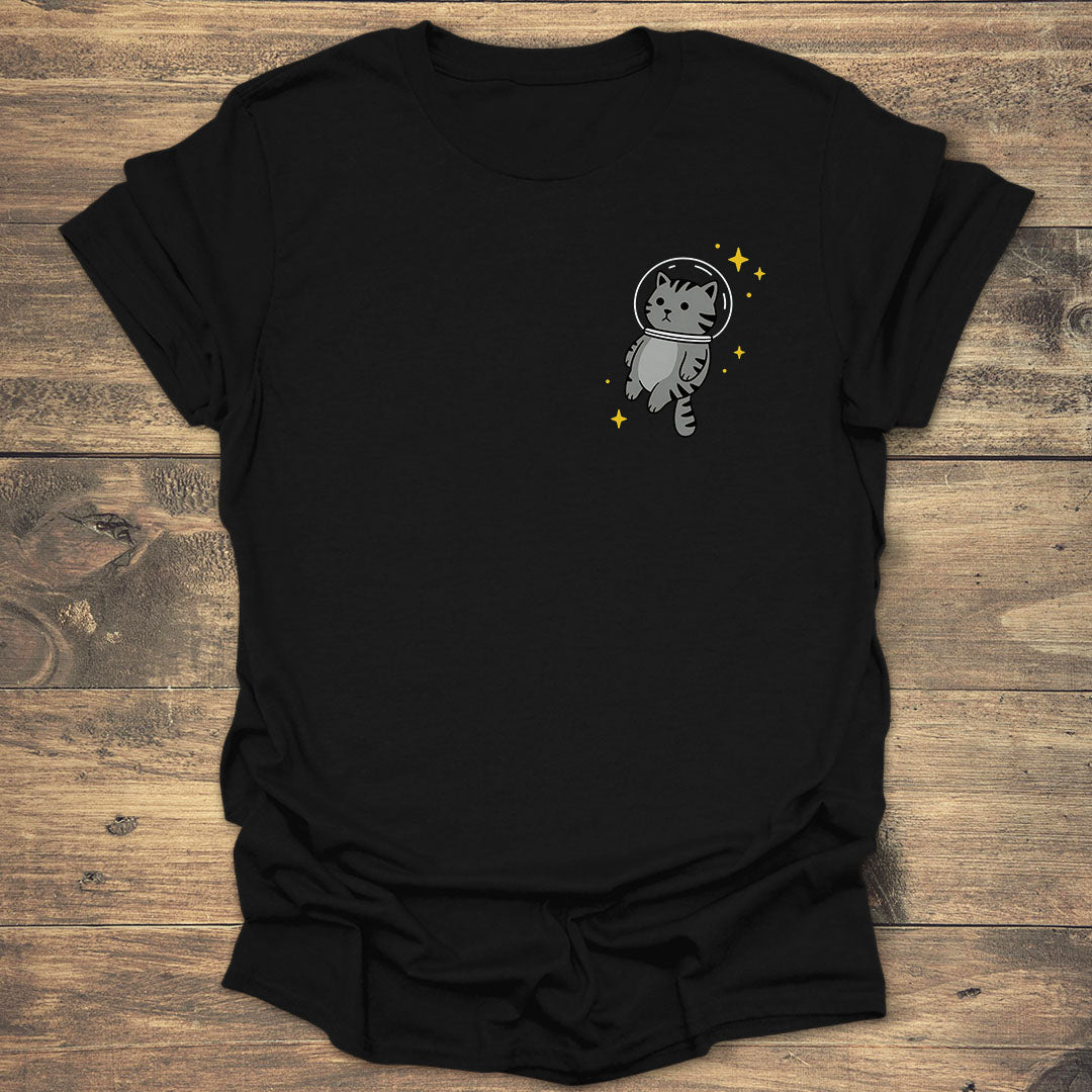 Astro-Cat Space Explorer - Black T-Shirt