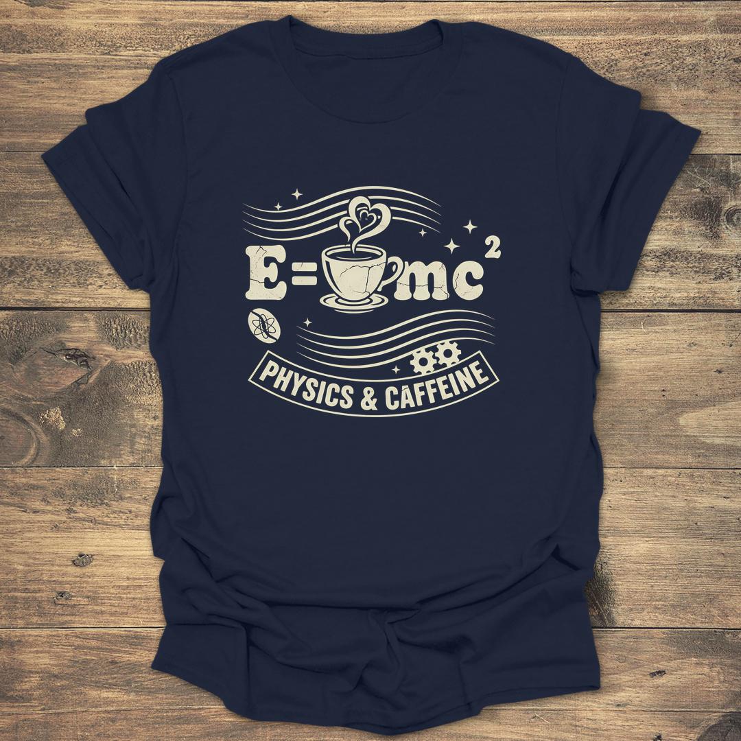 Physics and Caffeine - Navy T-Shirt