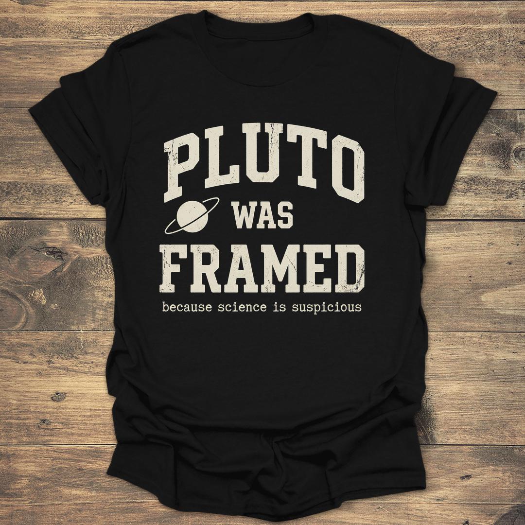 Framed Pluto - Black T-Shirt