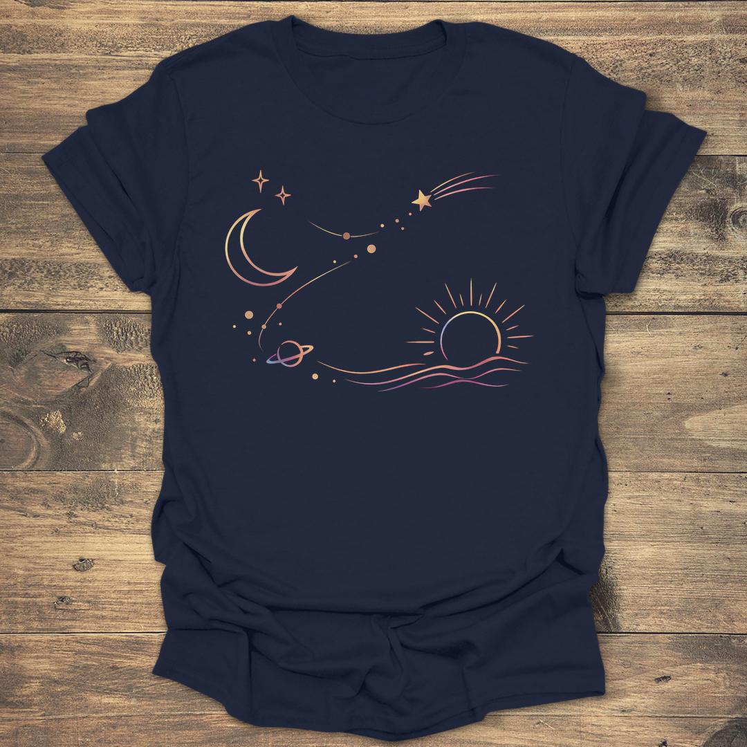 Horizon Sun and Moon - Navy T-Shirt