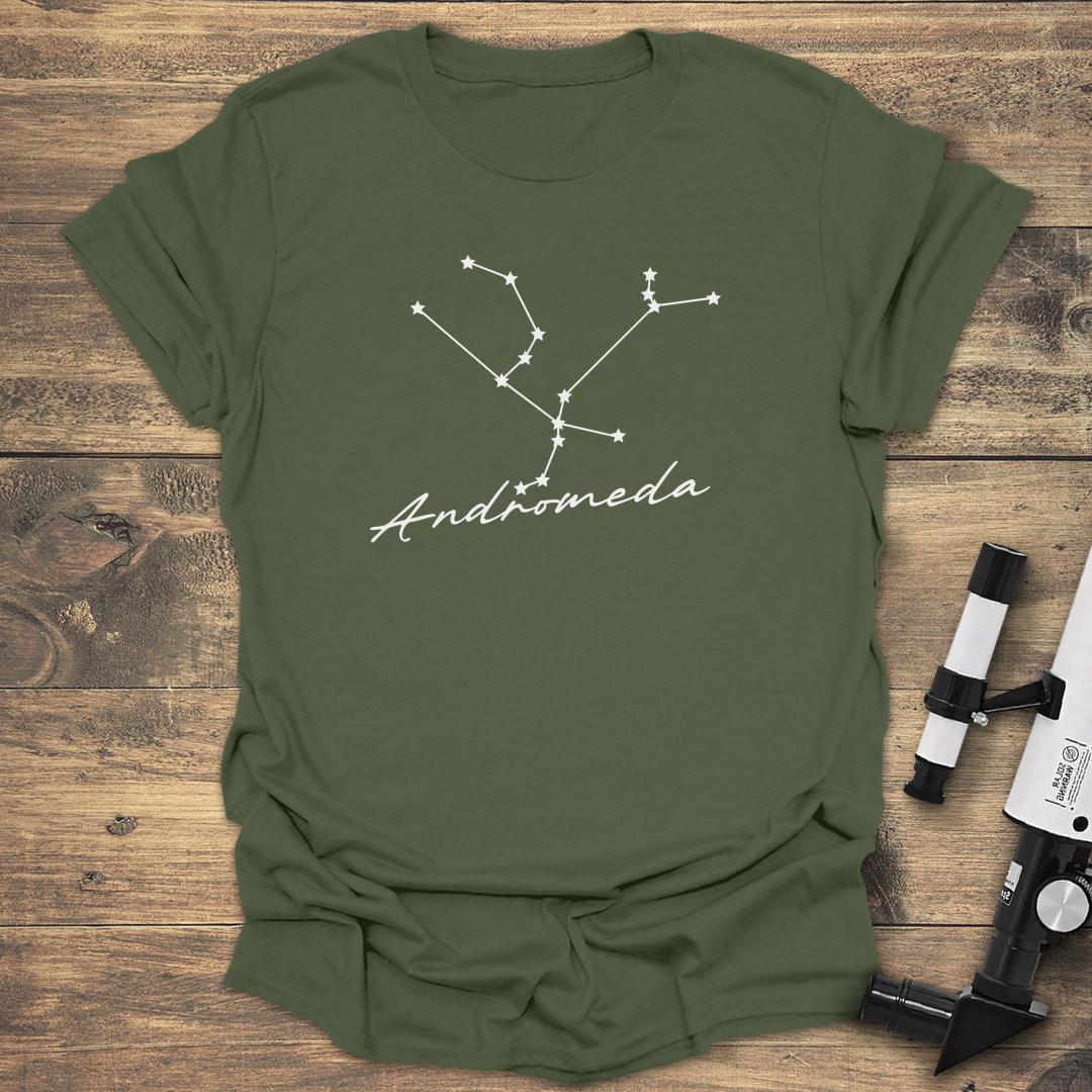 Andromeda Constellation - Military Green T-Shirt