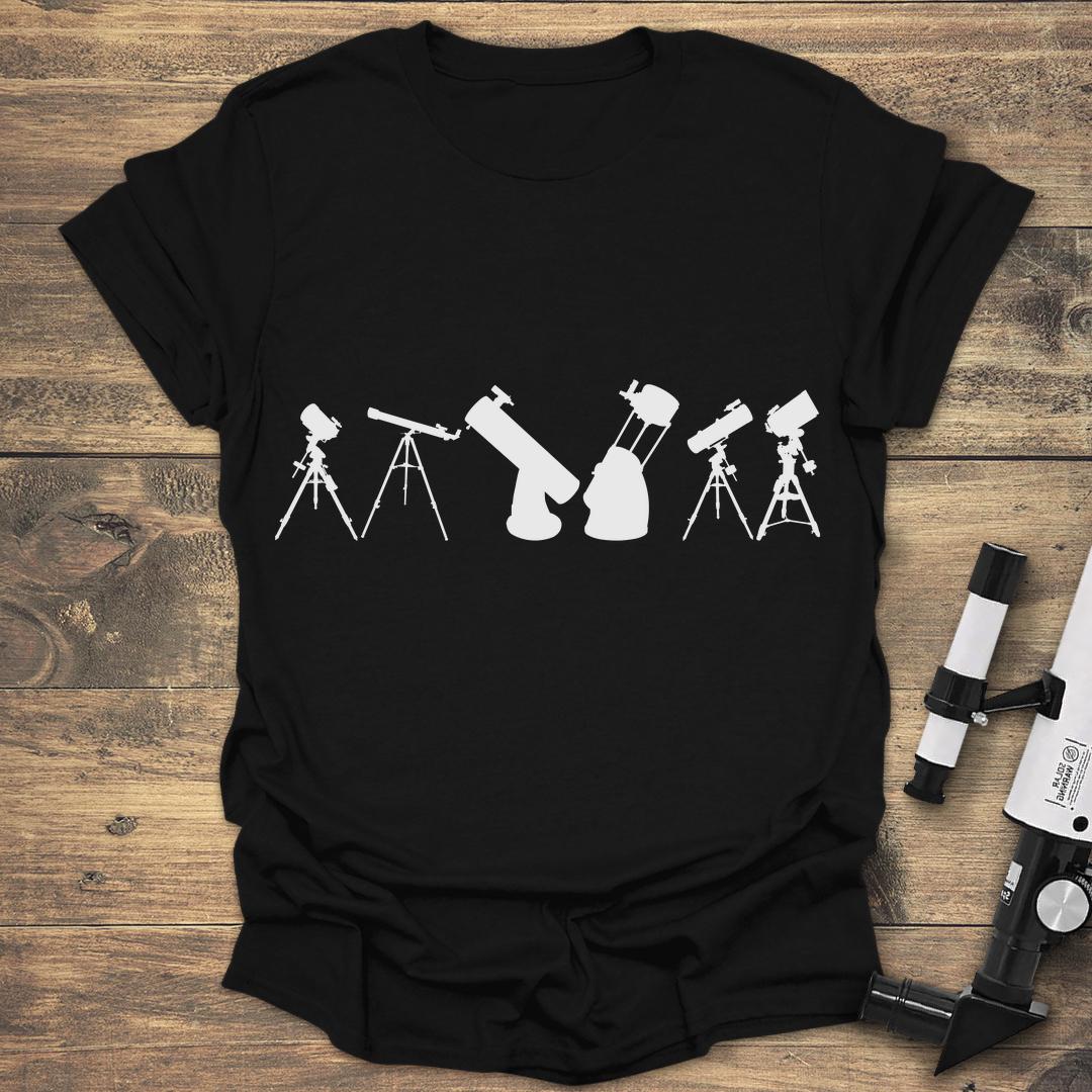 Telescope Lineup - Black T-Shirt